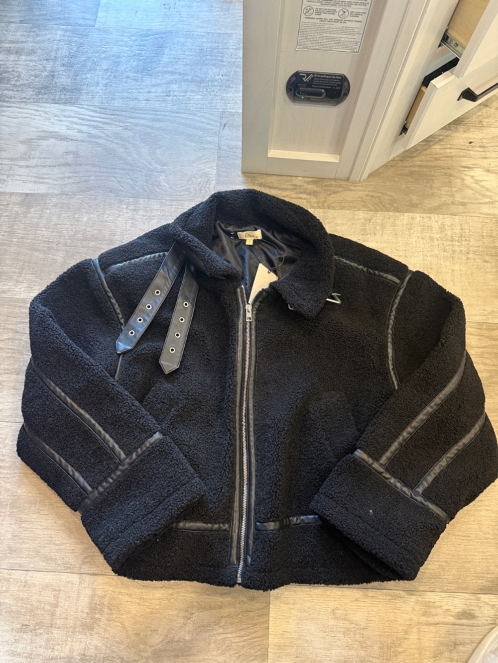 Elan Black Fleece Puffer Jacket